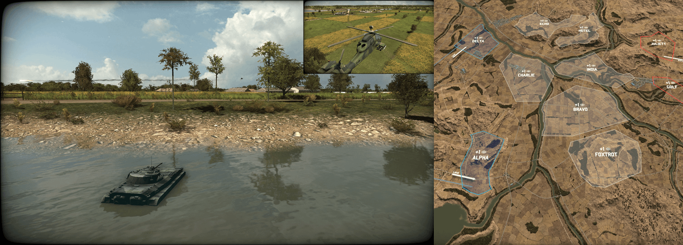 Figure 12. BPzV Sněžka breaking LoS in water, b) Korea Rocks Map